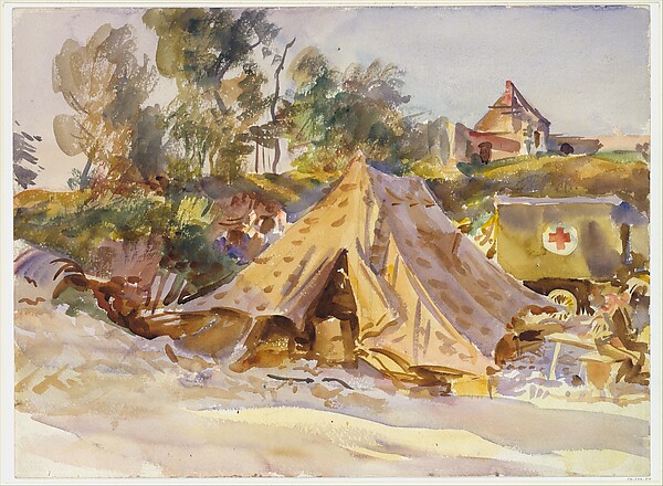 Camp with Ambulance by John Singer Sargent, The Metropolitan Museum of Art