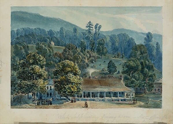 Dining Room and Stage Offices at White Sulphur Springs — John Hazelhurst Boneval Latrobe