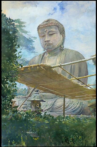 The Great Statue of Amida Buddha at Kamakura, Known as the Daibutsu, from the Priest's Garden by John La Farge, The Metropolitan Museum of Art