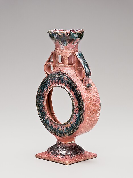 Clock case and vase