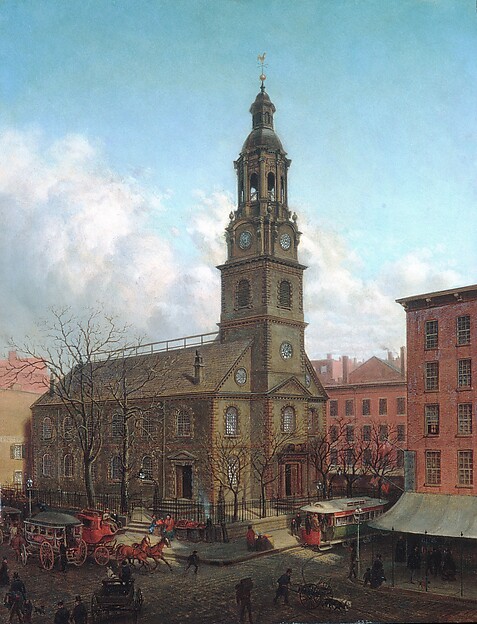 The North Dutch Church, Fulton and William Streets, New York — Edward Lamson Henry