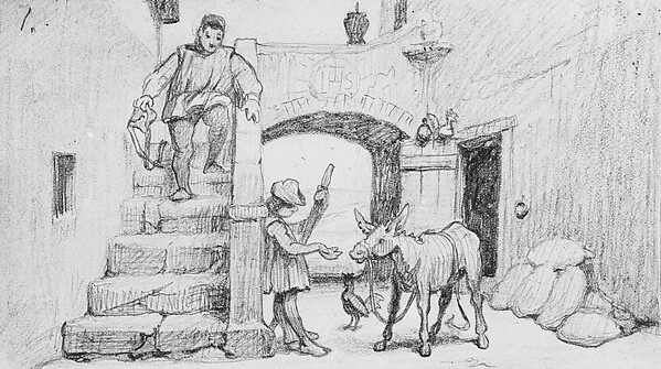 The Fable of the Miller, His Son and the Donkey No. 1 by Elihu Vedder, The Metropolitan Museum of Art