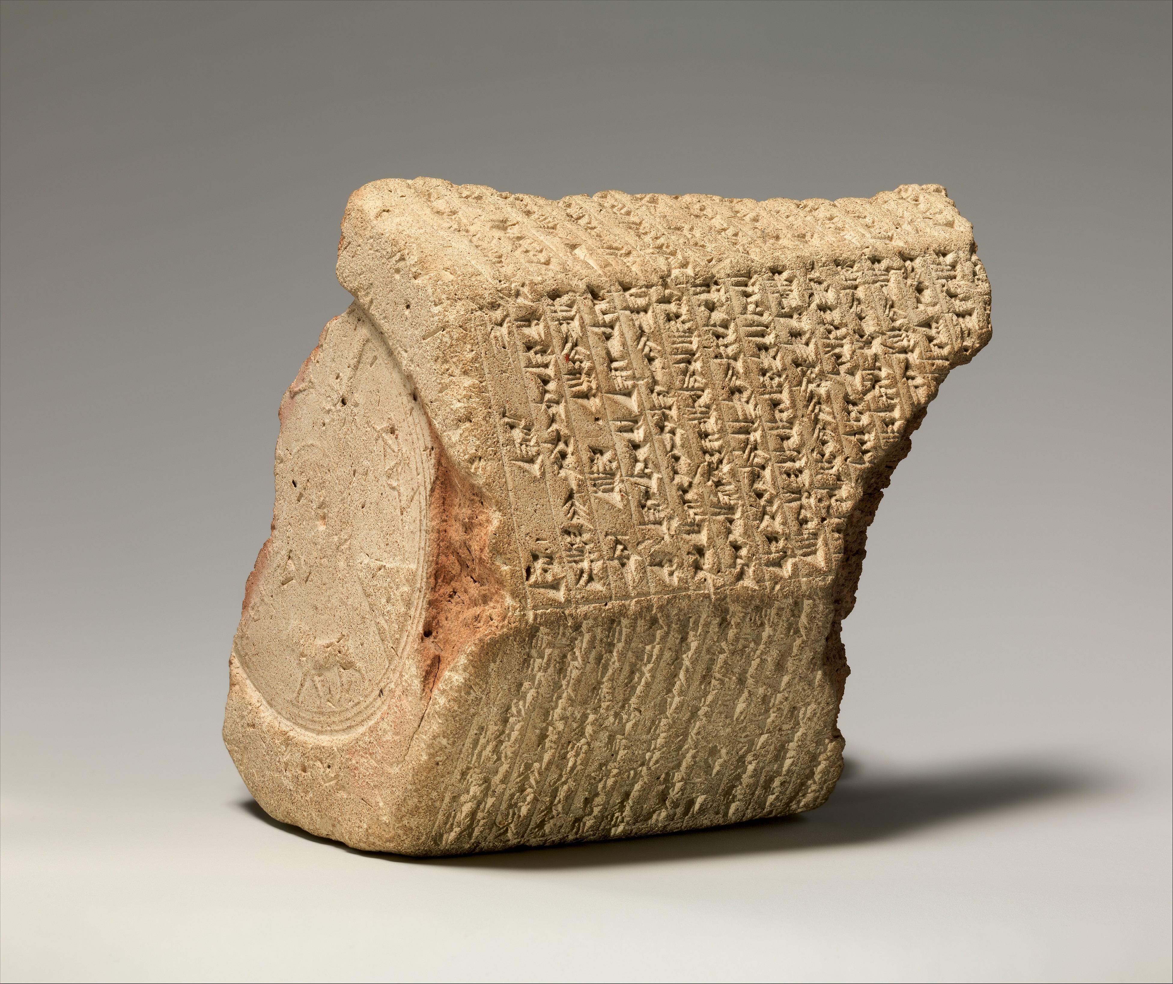 Cuneiform prism describing the restoration of Babylon by Esarhaddon