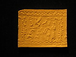 Cylinder seal, Faience, Elamite