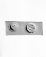 Stamp-cylinder seal with cultic scene, Banded red and beige Siltstone, Assyro-Babylonian