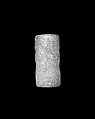 Cylinder seal with cultic scene, Flawed neutral Chalcedony (Quartz), Assyro-Babylonian