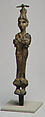 Goddess wearing a headdress surmounted by a bird, Bronze, Canaanite