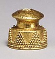 Cylinder seal cap, Gold, Babylonian or Kassite