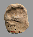 Ceramic imitation of bronze roller with two kilted figures, Ceramic