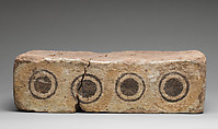Brick with guilloche design, Ceramic, glaze, Assyrian