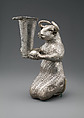 Kneeling bull holding a spouted vessel, Silver, Proto-Elamite