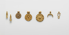 Pendants and beads, Gold, Babylonian