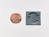 Lentoid seal, Stone, pink-red