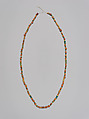 Necklace of beads, Stone, shell, frit, Parthian