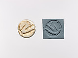 Discoid seal with convex back, Stone, white