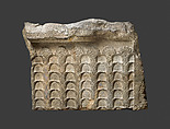Part of parapet, Limestone, black, Achaemenid