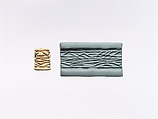 Cylinder seal and modern impression: oblique lines, Stone