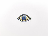 Eye inlay for a statue, Lapis lazuli, shell, Sumerian
