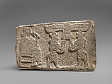 Orthostat relief: seated figure holding a lotus flower, Basalt, Hittite
