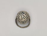 Stamp seal with a handle and a hieroglyphic inscription, Silver, Hittite