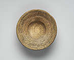Incantation bowl with Aramaic inscription, Ceramic, paint, Sasanian