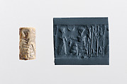 Cylinder seal, Faience, Elamite