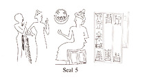 Cuneiform tablet case impressed with cylinder seal, for cuneiform tablet 86.11.248a: receipt of straw, Clay, Neo-Sumerian