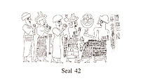 Cuneiform tablet case impressed with three cylinder seals, for cuneiform tablet 66.245.19a: legal decision by appointed judges, Clay, Old Assyrian Trading Colony