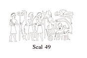 Cuneiform tablet case impressed with four cylinder seals in Assyrian and Anatolian styles, for cuneiform tablet 66.245.17a: loan of silver, Clay, Old Assyrian Trading Colony