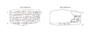 Cuneiform tablet: promissory note for barley and wheat, Esagilaya archive, Clay, Babylonian