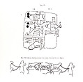 Proto-Cuneiform tablet with seal impressions: administrative account of barley distribution with cylinder seal impression of a male figure, hunting dogs, and boars, Clay, Sumerian