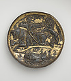 Reproduction of a plate with hunting scene, Electrotype