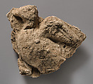 Fragment of a wall decoration with a flying bird, Stucco, Sasanian