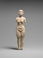 Figure of a standing woman, Gypsum alabaster, Parthian
