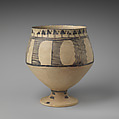Goblet decorated with a frieze of birds, Ceramic, paint, Iran