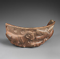 Fragment of a vessel with animals in relief, joined to a cast of another fragment from the same bowl, Limestone