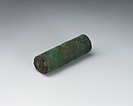 Amulet case, Copper, bitumen, green patina, Sasanian