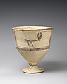 Goblet decorated with quadrupeds, Ceramic, paint