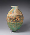 Jar with a frieze of bulls, Glazed ceramic, Iran