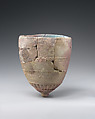 Beaker with tongue and guilloche patterns, Glass, Egyptian Blue, Iran
