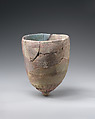 Beaker with tongue and guilloche patterns, Glass, Egyptian Blue, Iran