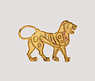 Applique in the shape of a lion, Gold, Achaemenid