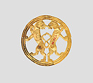 Ornament with back-to-back lions, Gold, Achaemenid