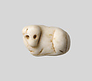Seal amulet in the form of a recumbent bovid, Marble, white