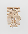 Openwork furniture plaque with leaves, Ivory, Assyrian