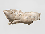 Openwork furniture plaque with galloping bull, Ivory, Assyrian