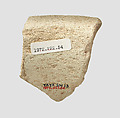 Rim sherd, Ceramic
