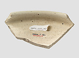 Bowl rim sherd, Ceramic