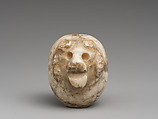 Mace head with two bull's heads, Marble, Sumerian