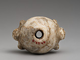 Mace head with two bull's heads, Marble, Sumerian